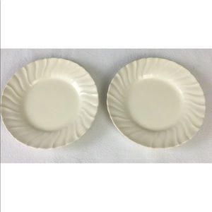 2 Vintage Gladding McBean Franciscan Ware “Coronado” Swirl Ivory Bread Plates